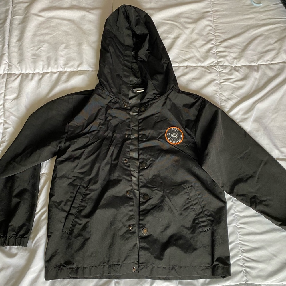 Boys M Jacks surfboards windbreaker black